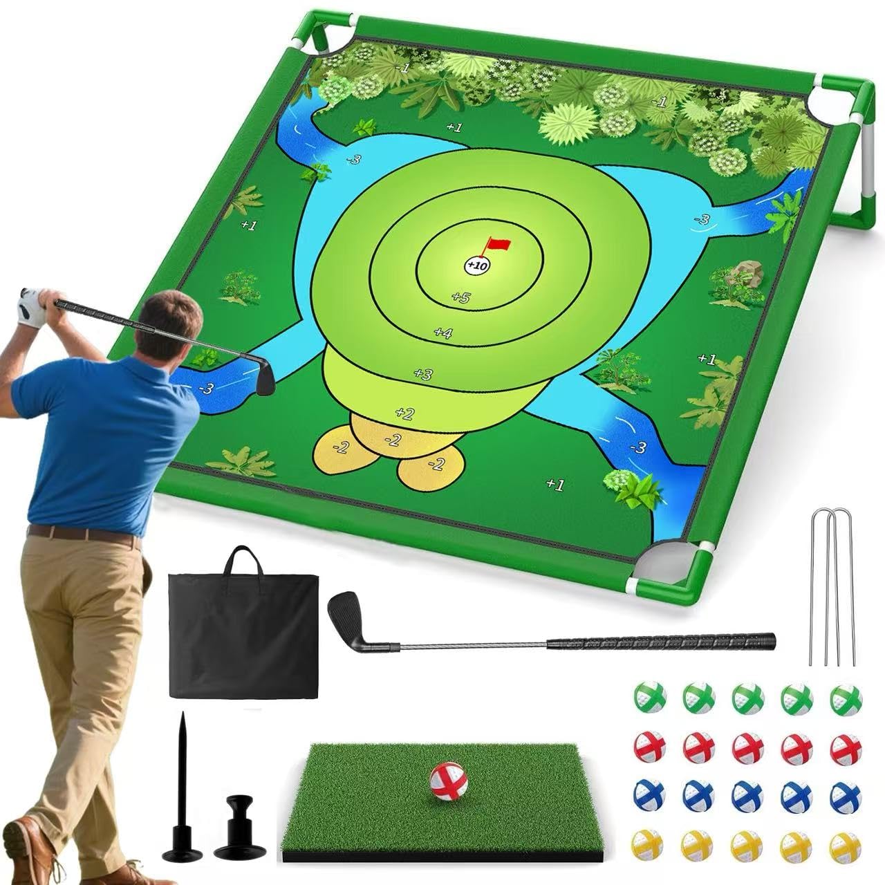 VQRZG Golf Chipping Game | Portable Sticky Target Practice Set
