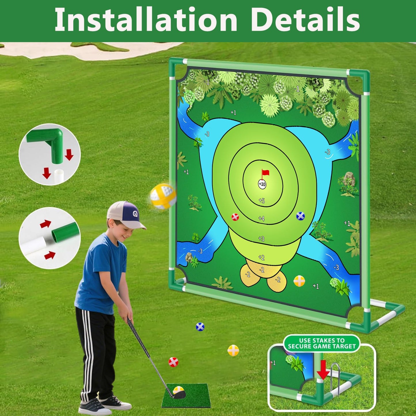 VQRZG Golf Chipping Game | Portable Sticky Target Practice Set