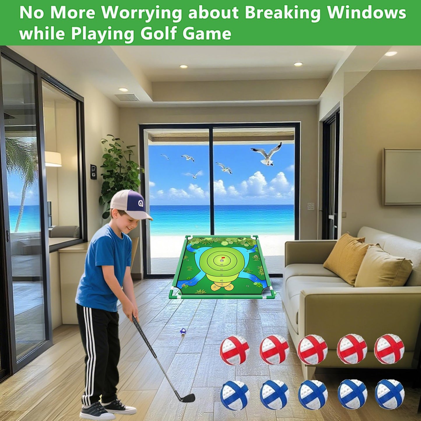 VQRZG Golf Chipping Game – Portable Sticky Target Practice Set