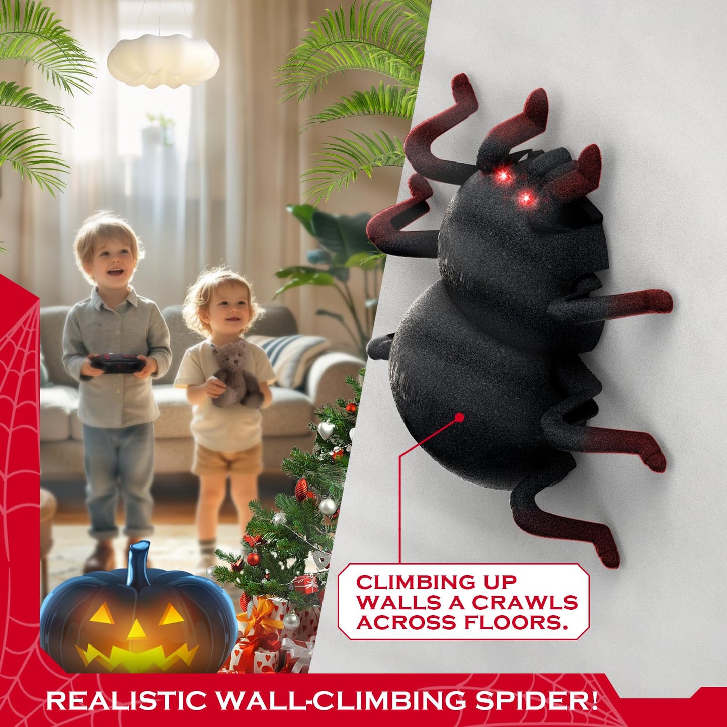VRG Remote Control Tarantula – Rechargeable Wall-Climbing Spider Toy for Kids 3+
