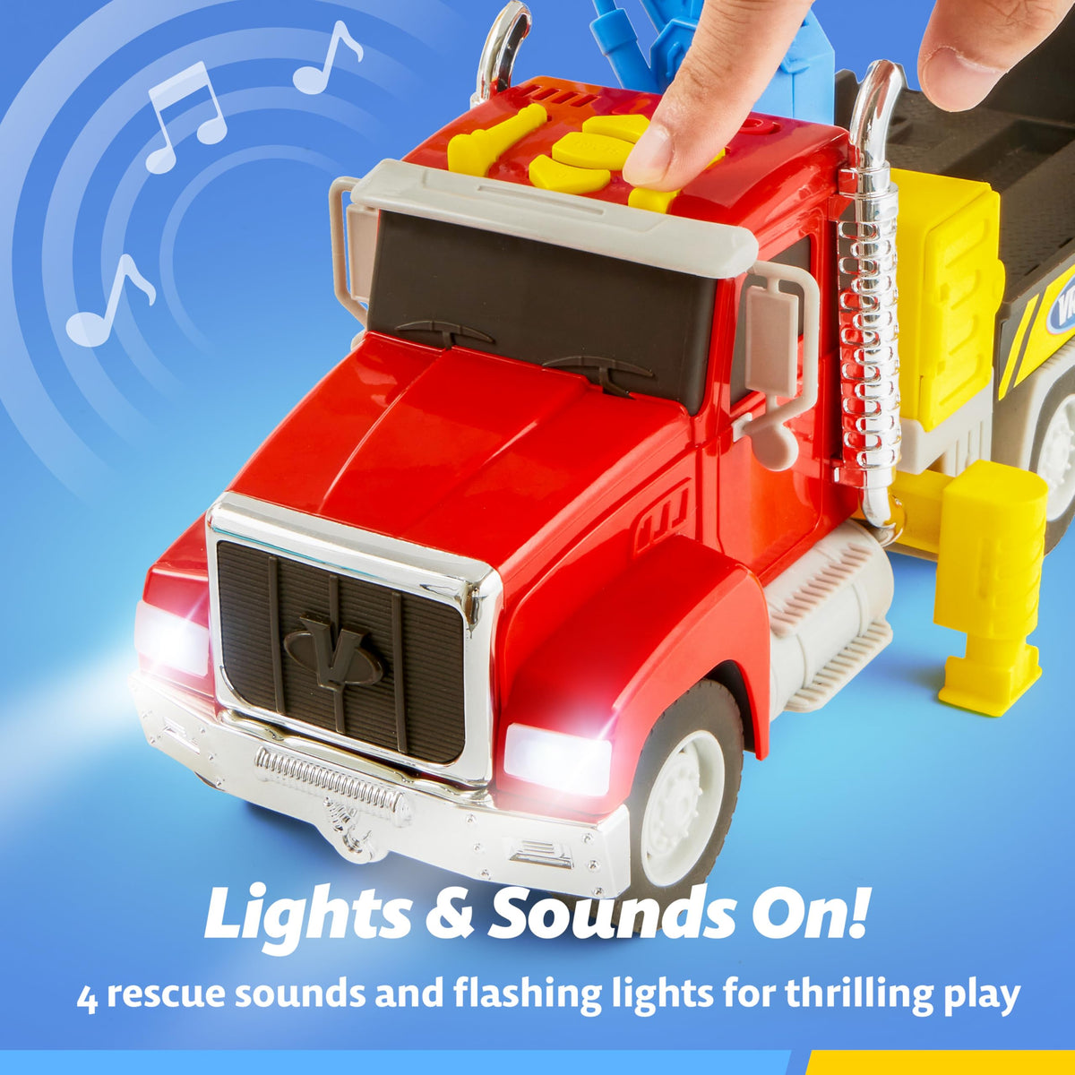 Vroomix JOVA Tow Truck Toys for Kids | Crane, Lights & Sounds | Gift for Ages 3-7