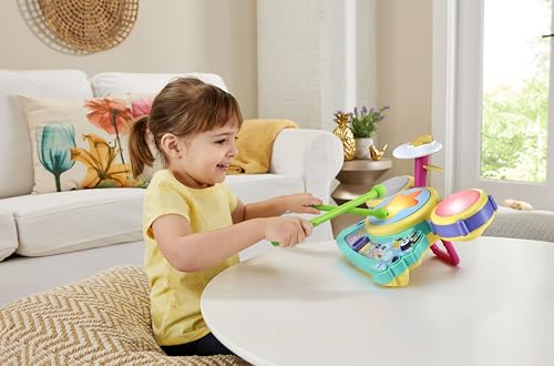 VTech Bluey Hooray Drum Set – Interactive Kids Drum Kit with Light-Up Pads