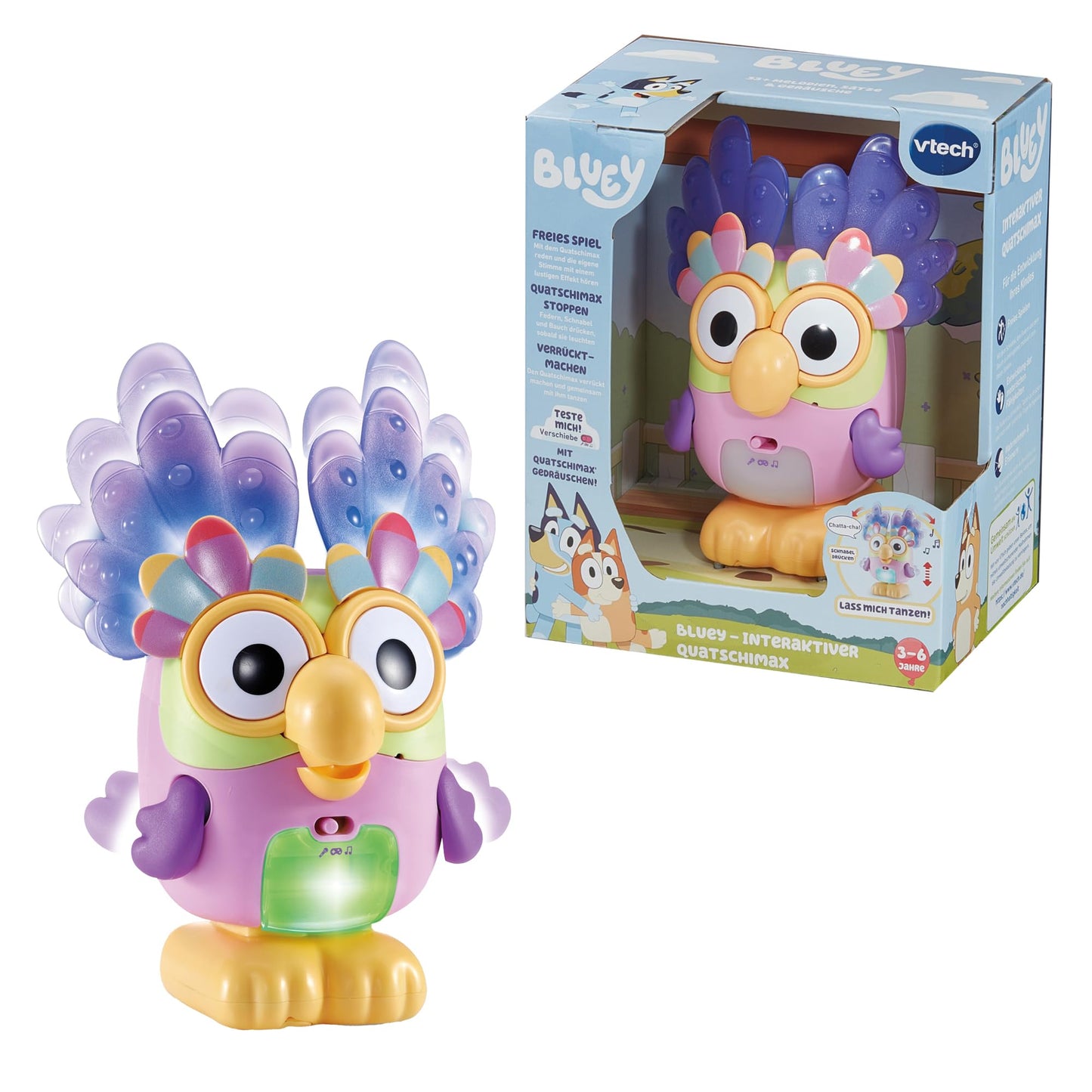 VTech Bluey Interactive Quatschimax – Fun, Responsive Learning Toy for Kids