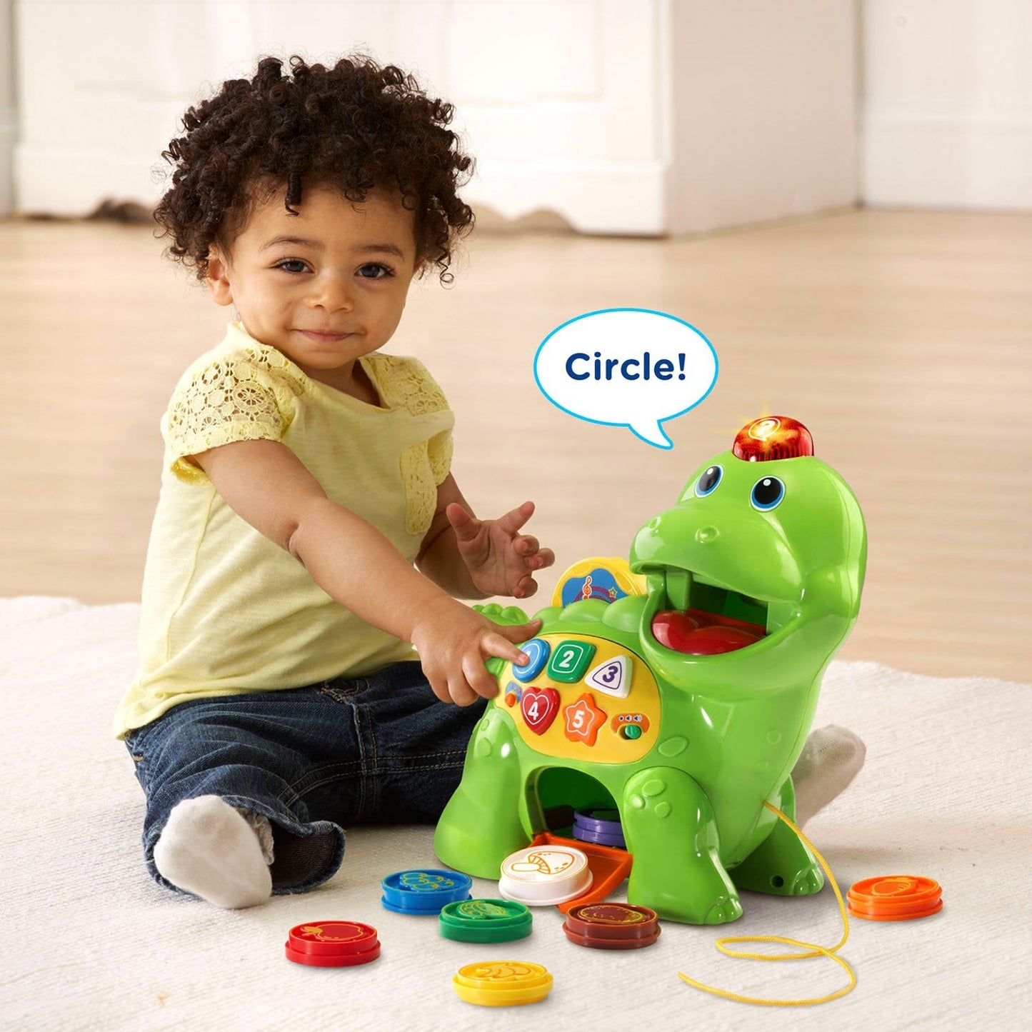 VTech Chomp and Count Dino, Green – Colorful Early Learning Toy for Toddlers