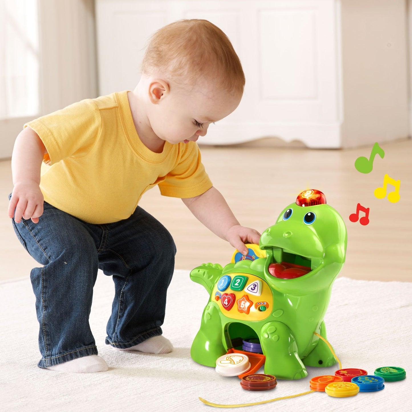 VTech Chomp and Count Dino, Green – Colorful Early Learning Toy for Toddlers