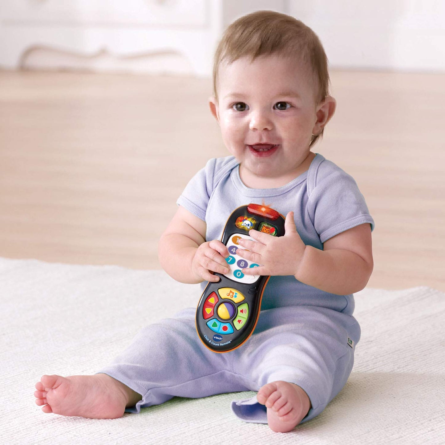 VTech Click and Count Remote, Black – Learn Colors, Numbers & Shapes