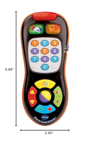 VTech Click and Count Remote, Black – Learn Colors, Numbers & Shapes