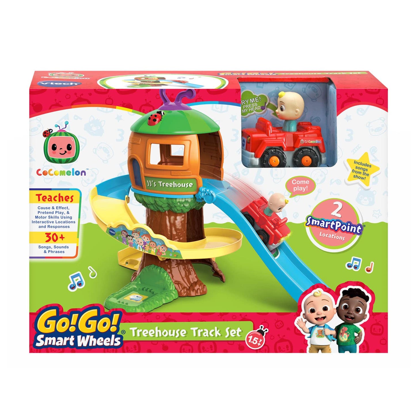 VTech CoComelon Go! Go! Smart Wheels Treehouse Track Set – Interactive Learning Toy for Toddlers