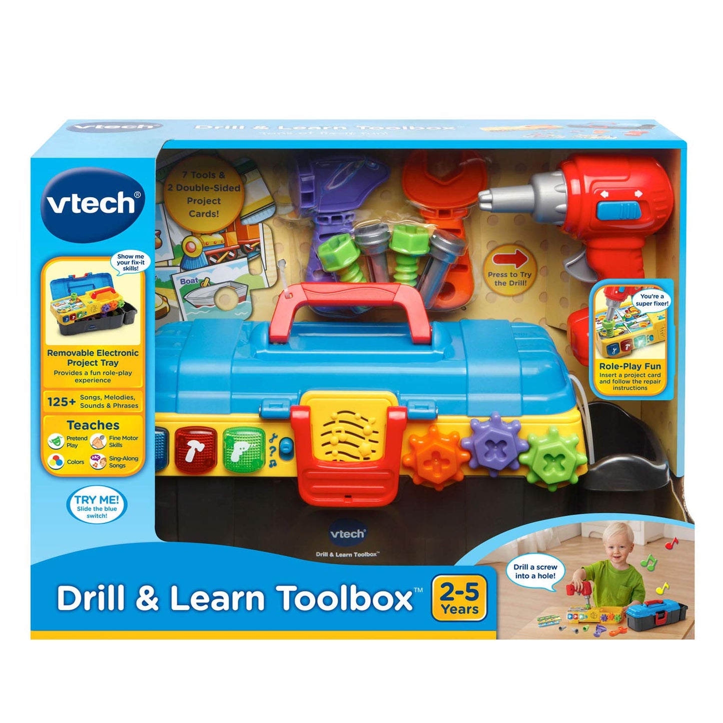 VTech Drill and Learn Toolbox – Interactive Toddler Learning Kit