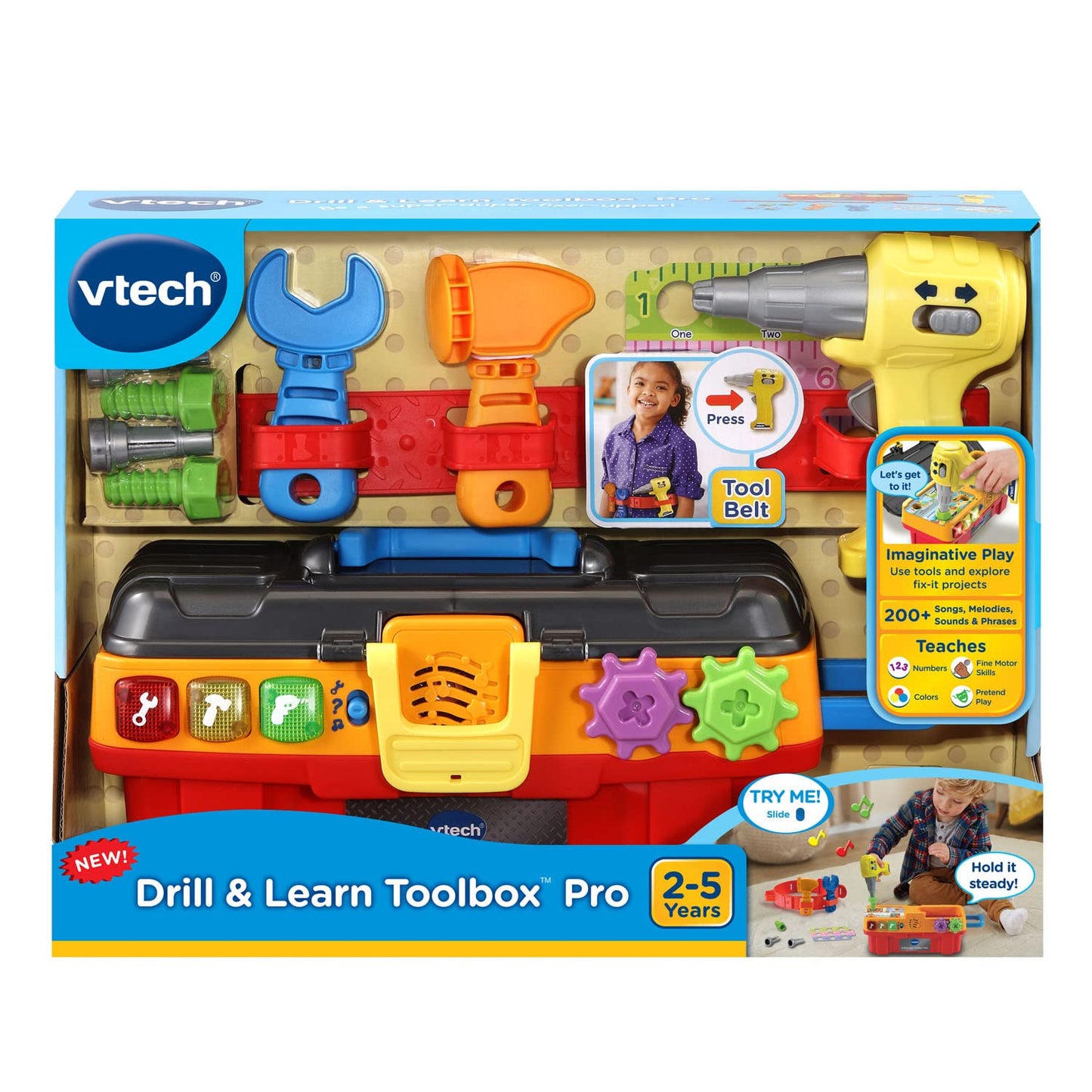 VTech Drill and Learn Toolbox Pro – Interactive Toy for Ages 2–5