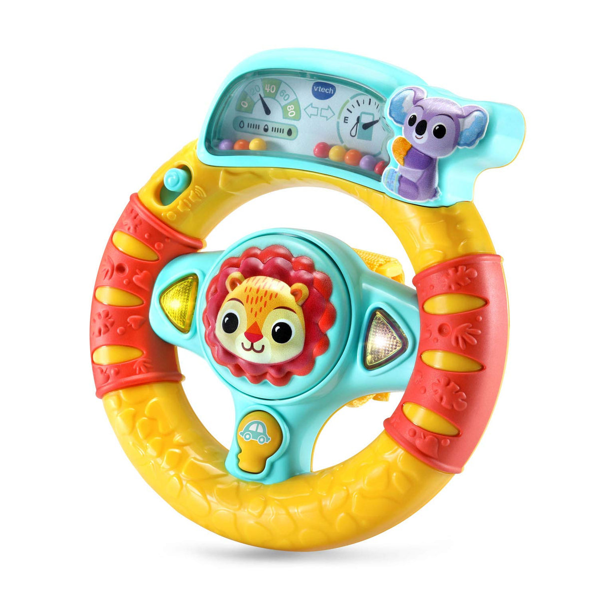 VTech Grip and Go Steering Wheel – Interactive Baby Toy with Lights, Sounds & Beads