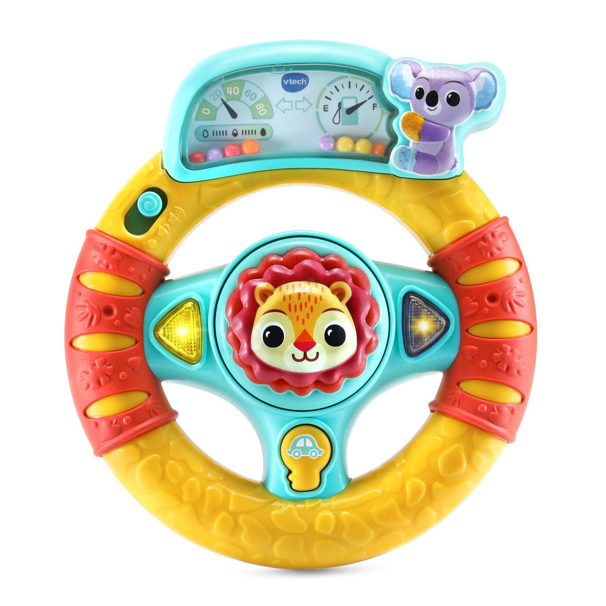 VTech Grip and Go Steering Wheel – Interactive Baby Toy with Lights, Sounds & Beads