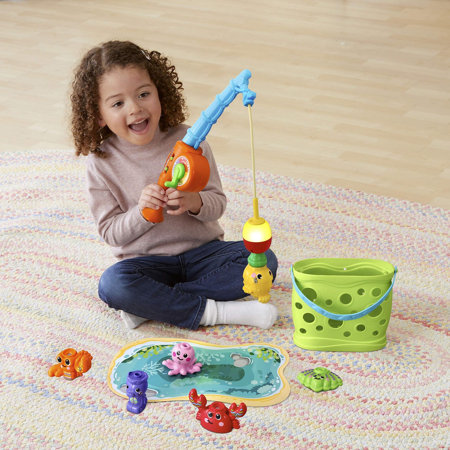 VTech Jiggle and Giggle Fishing Set — Magnetic Bobber Learning Toy for Ages 2–5