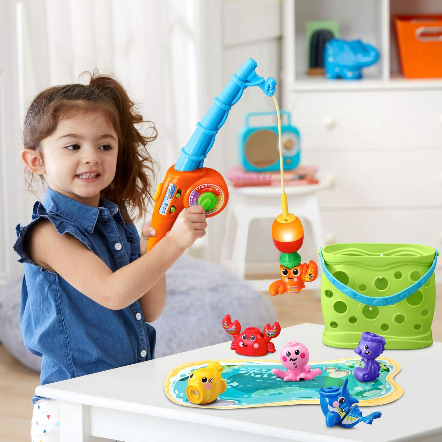 VTech Jiggle and Giggle Fishing Set — Magnetic Bobber Learning Toy for Ages 2–5
