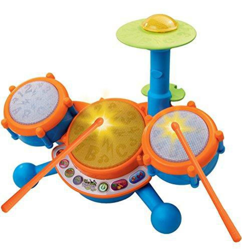 VTech KidiBeats Kids Drum Set, Orange | 4 Modes, LED Lights & Melodies