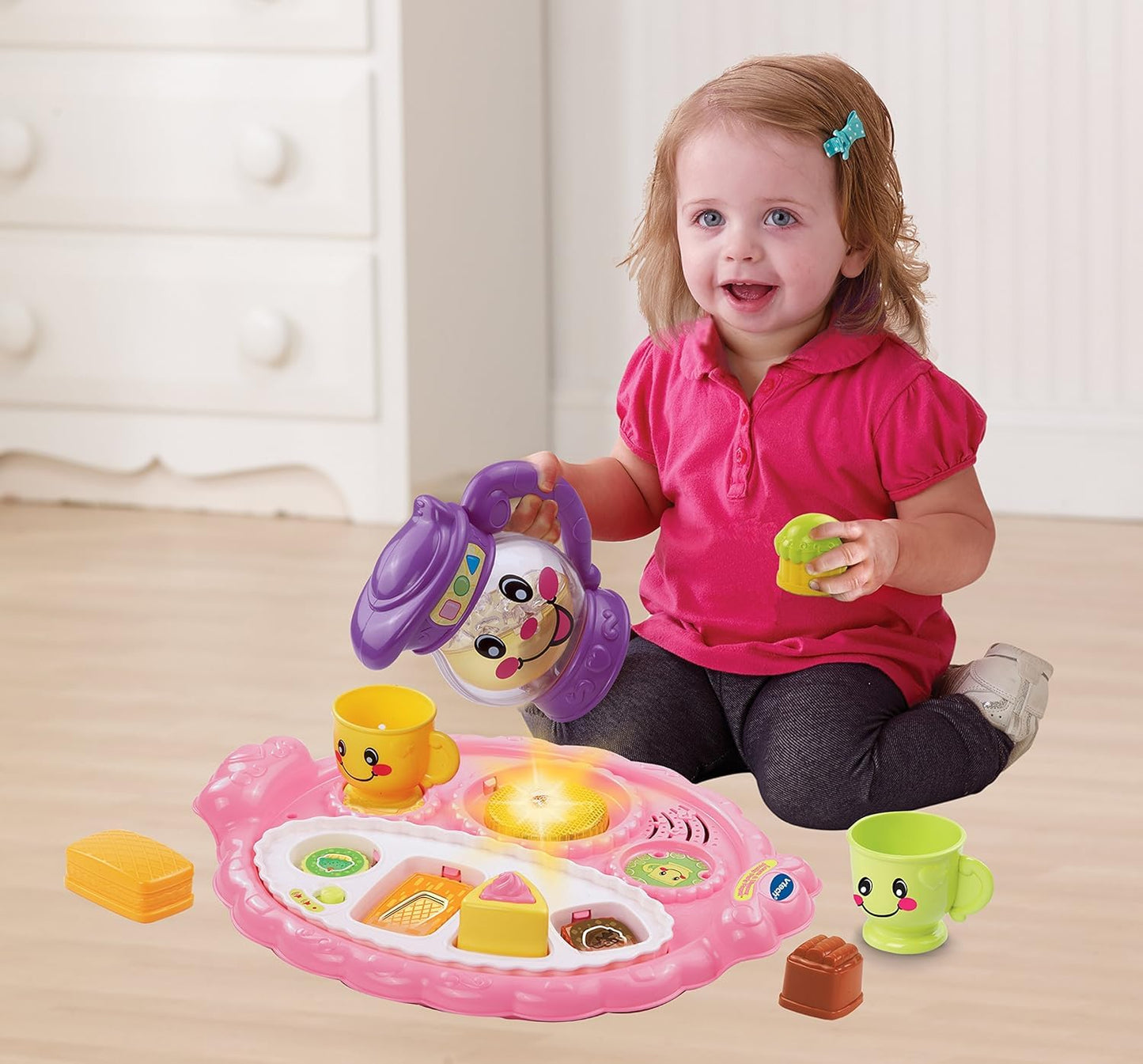 VTech Learn & Discover Pretty Party Playset — Interactive Toddler Kitchen Toy