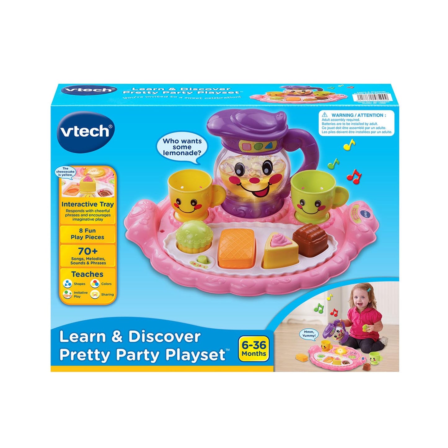 VTech Learn & Discover Pretty Party Playset — Interactive Toddler Kitchen Toy
