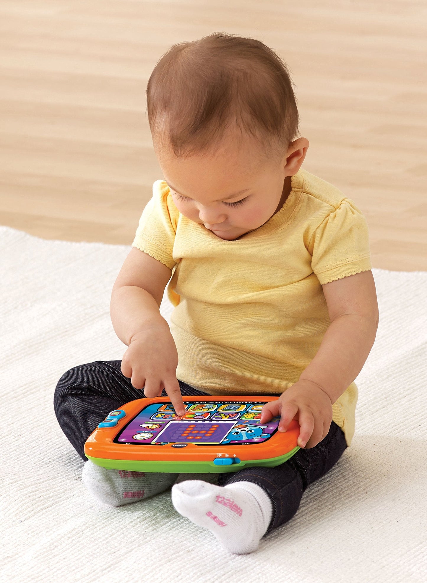 VTech Light-Up Baby Touch Tablet – Orange | Letters, Shapes & More for Toddlers