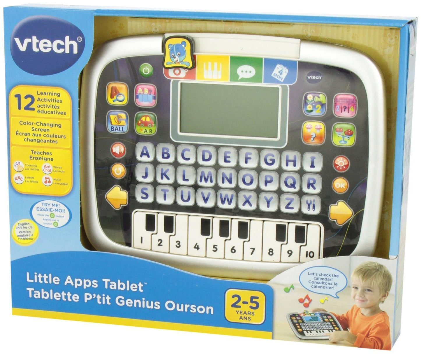 VTech Little Apps Tablet, Black – Interactive Learning Tablet for Toddlers