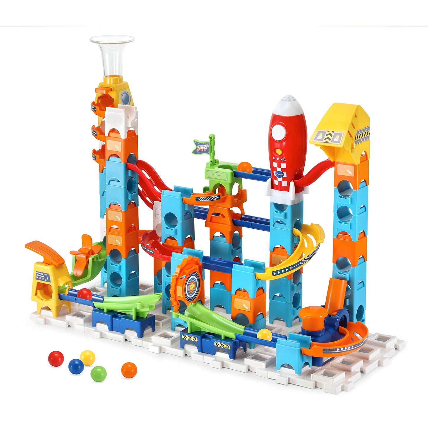 VTech Marble Rush Launchpad Set – 89-Piece Marble Run & STEM Building Kit | Ages 4+