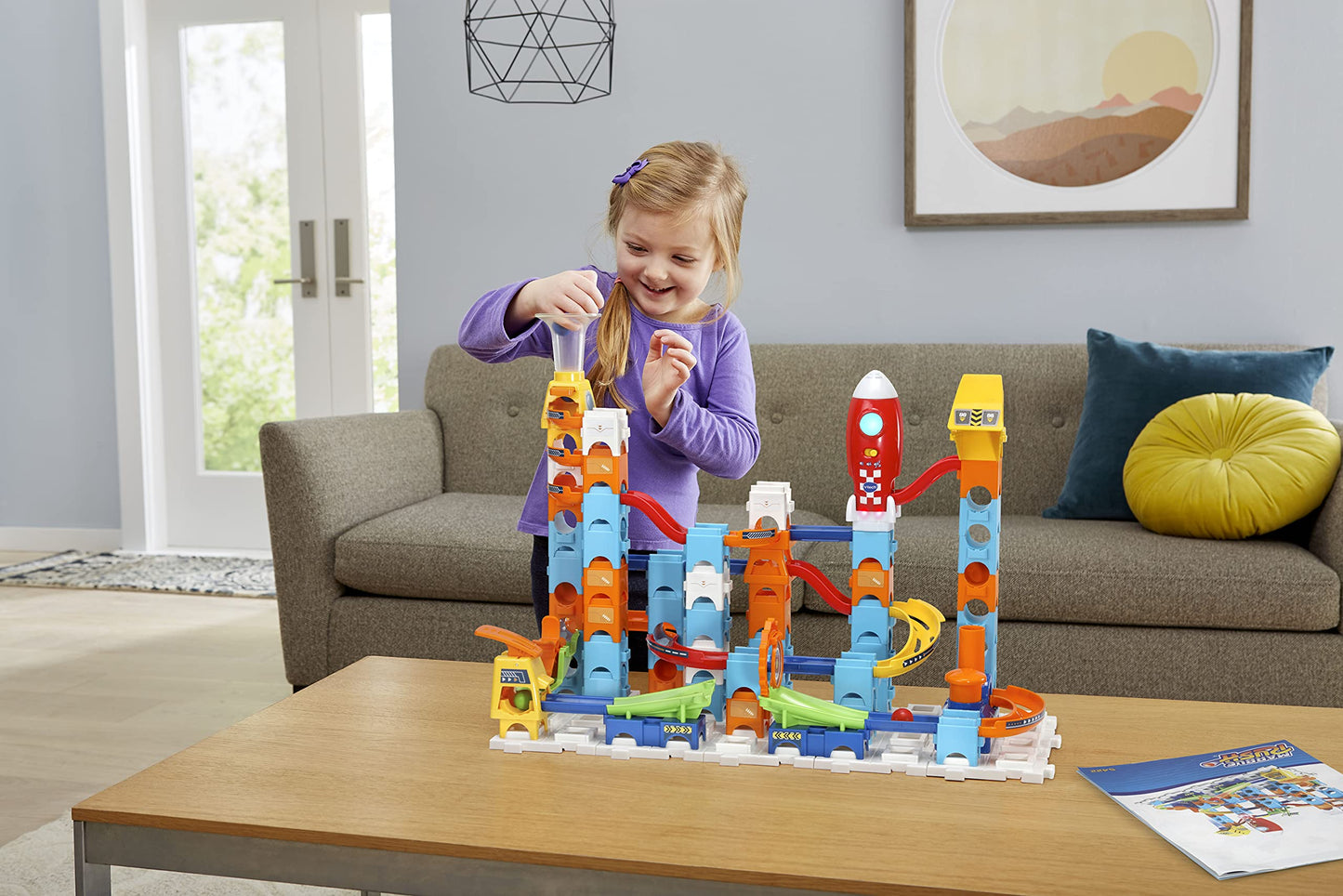 VTech Marble Rush Launchpad Set – 89-Piece Marble Run & STEM Building Kit | Ages 4+