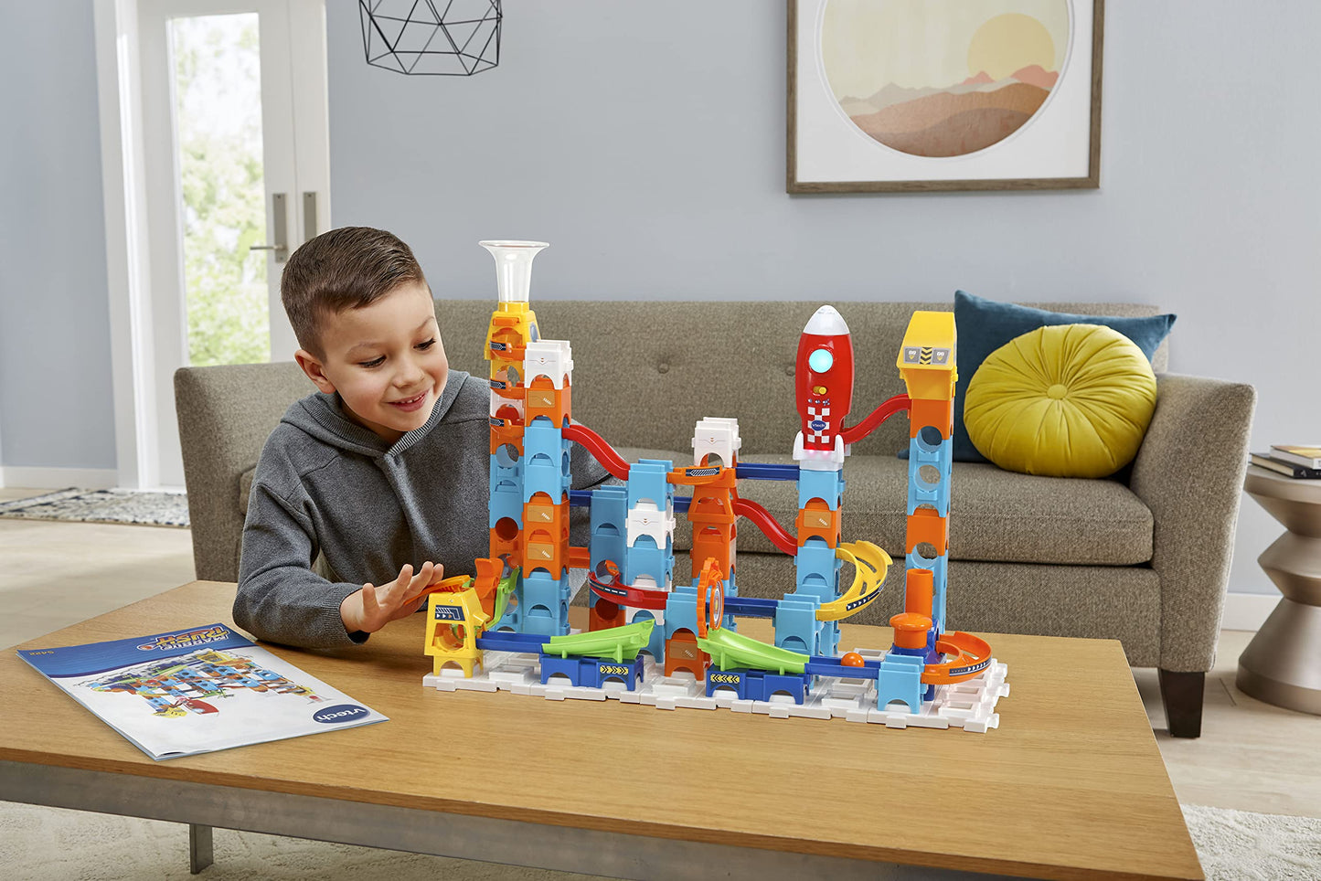VTech Marble Rush Launchpad Set – 89-Piece Marble Run & STEM Building Kit | Ages 4+