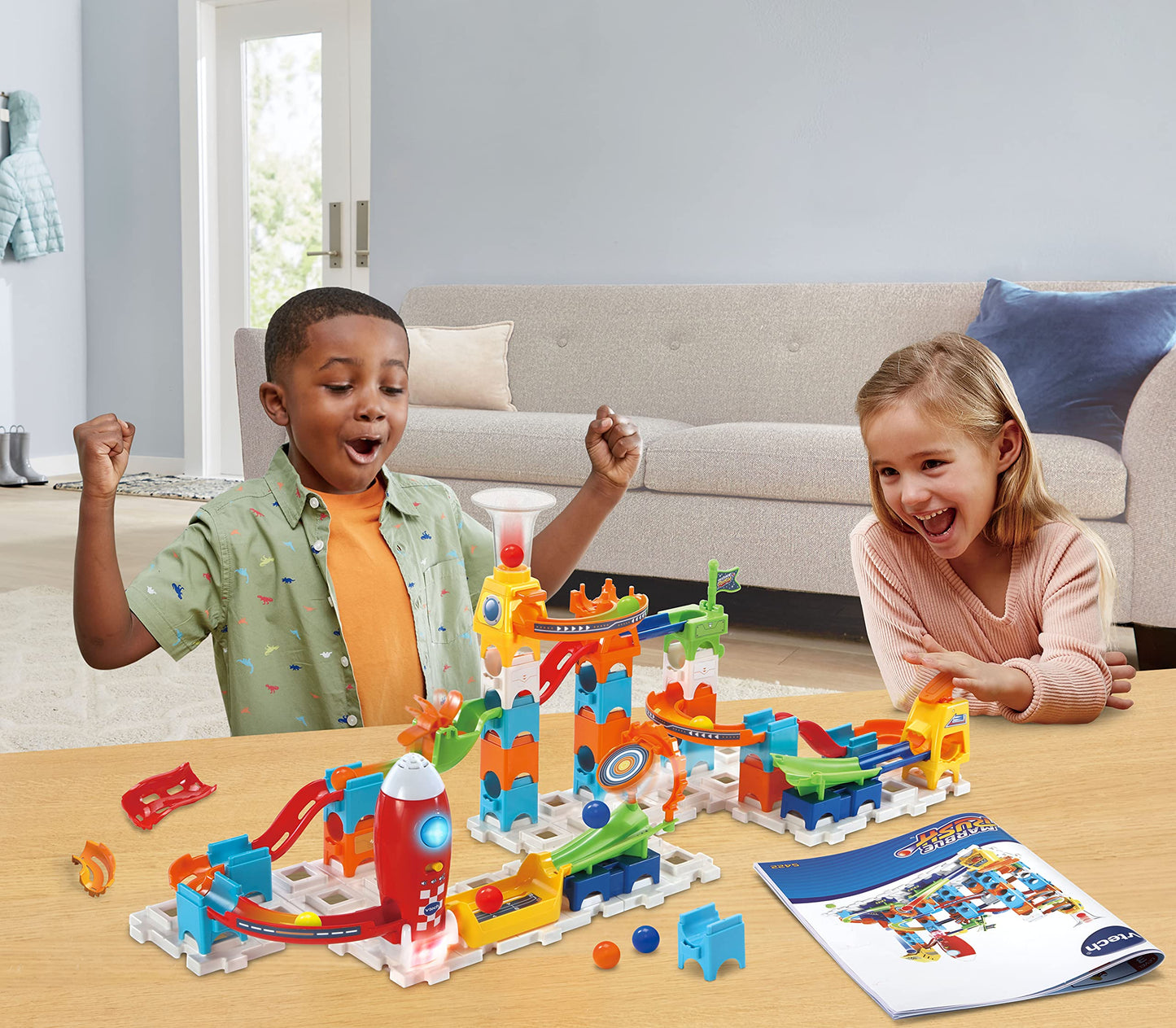 VTech Marble Rush Launchpad Set – 89-Piece Marble Run & STEM Building Kit | Ages 4+