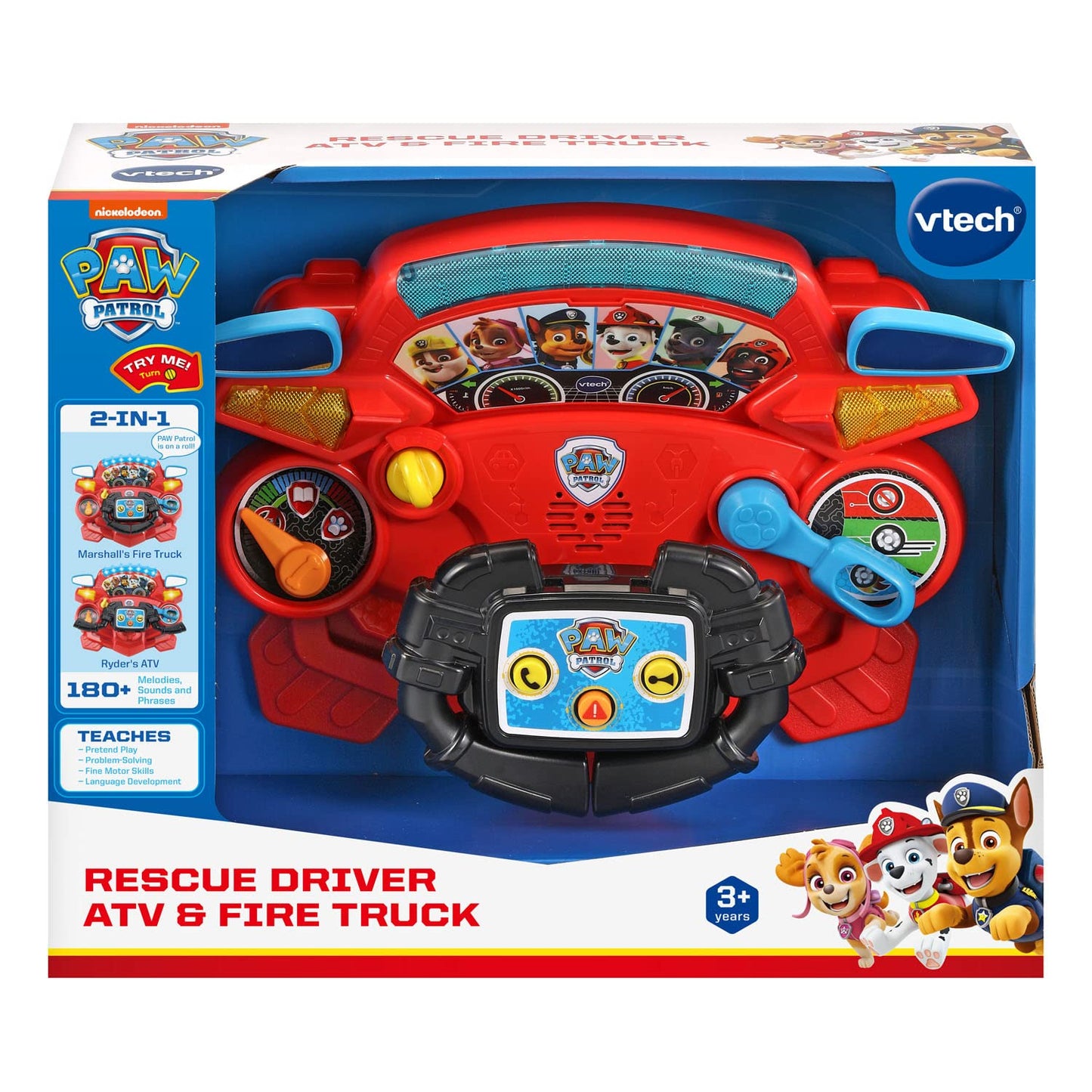 VTech PAW Patrol Rescue Driver ATV & Fire Truck – 2-in-1 Playset