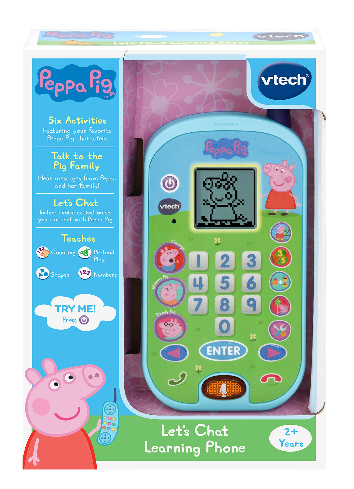 VTech Peppa Pig Lets Chat Learning Phone – Interactive Toddler Toy