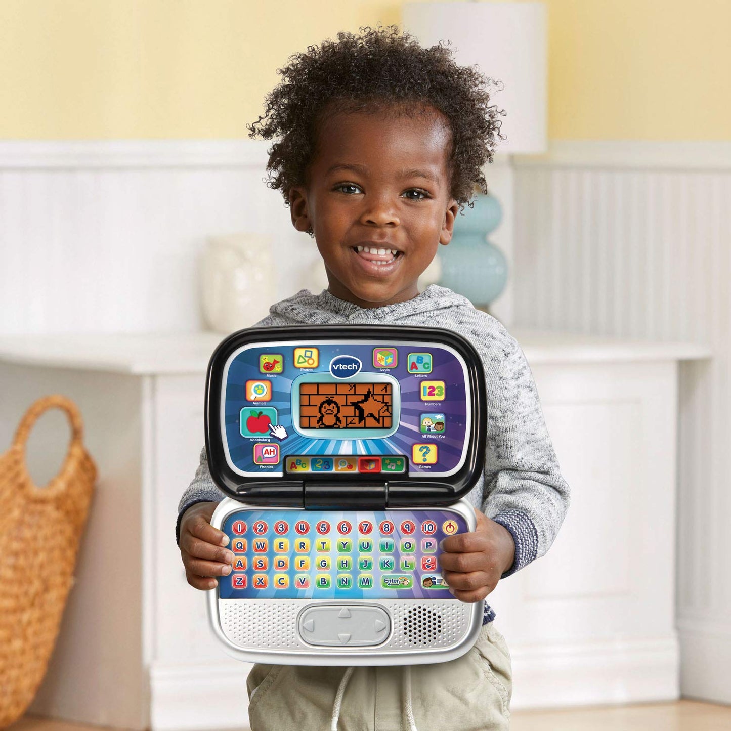 VTech Play Smart Preschool Laptop, Black – 30 Activities for Early Learning