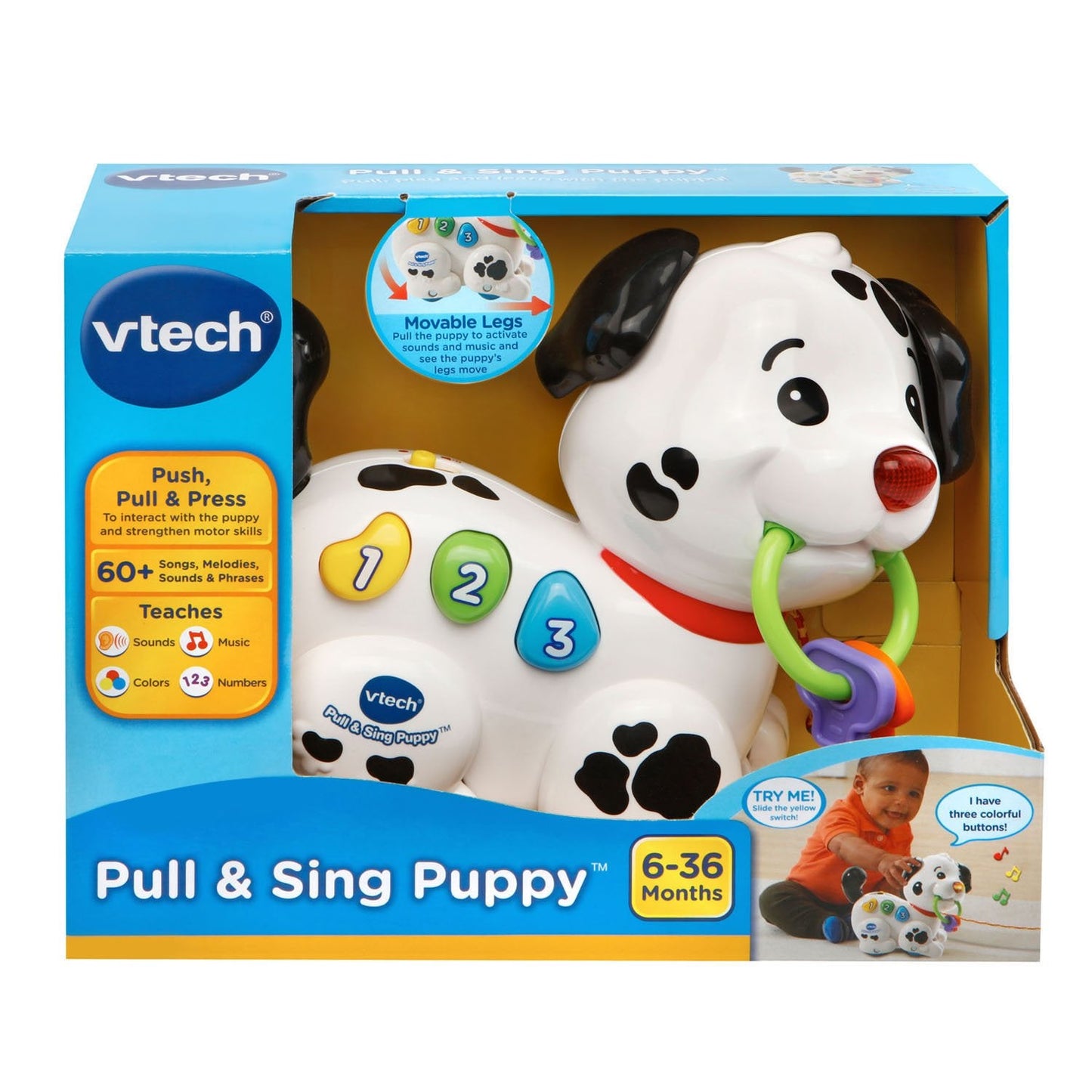 VTech Pull and Sing Puppy – Interactive Baby Toy for Motor & Language