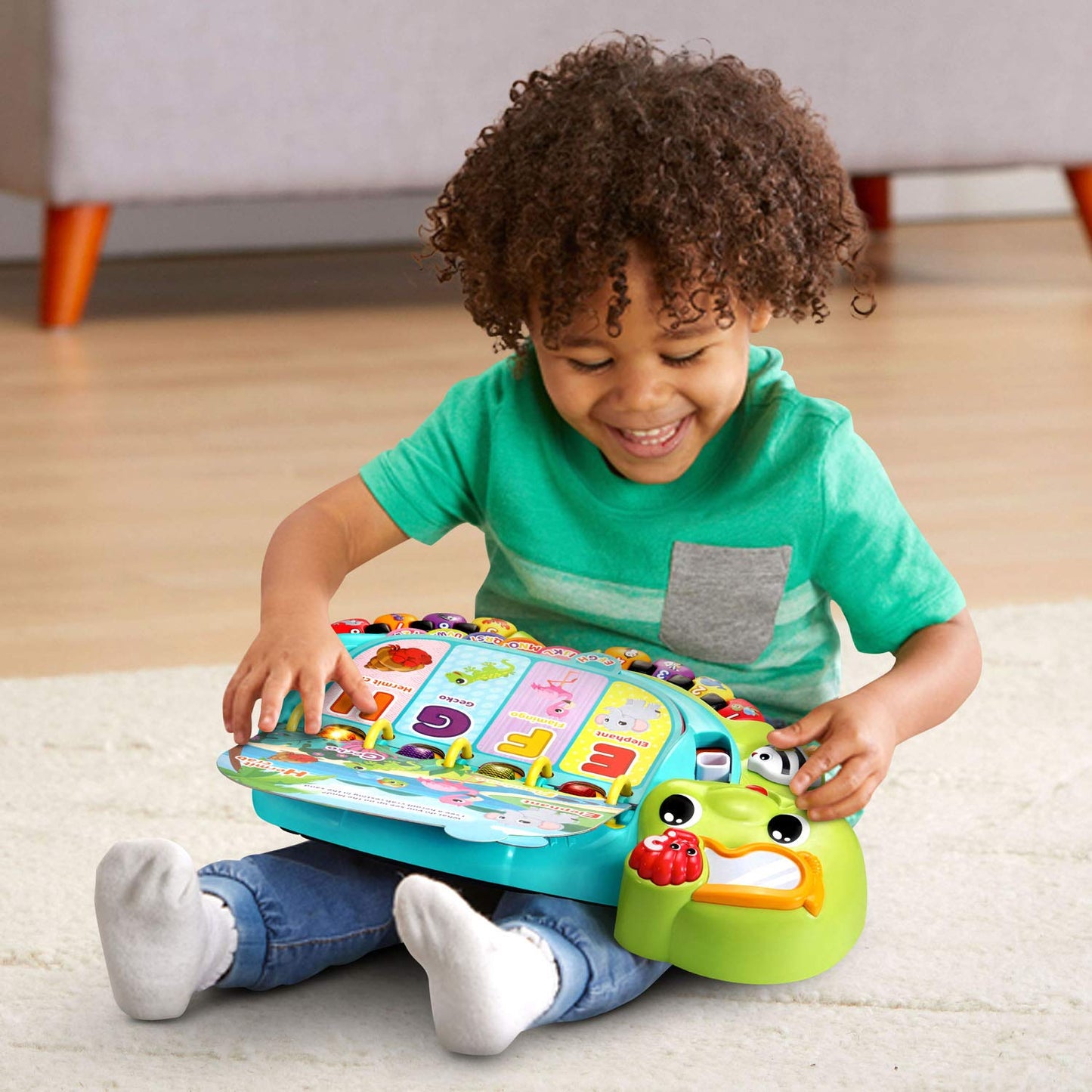 VTech Touch and Teach Sea Turtle Interactive Learning Book, Green – Early Language & Math Toy