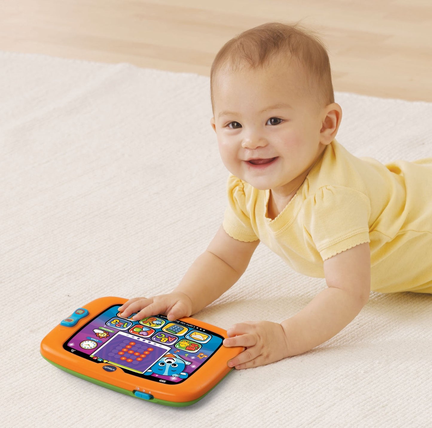 VTech Light-Up Baby Touch Tablet – Orange | Letters, Shapes & More for Toddlers