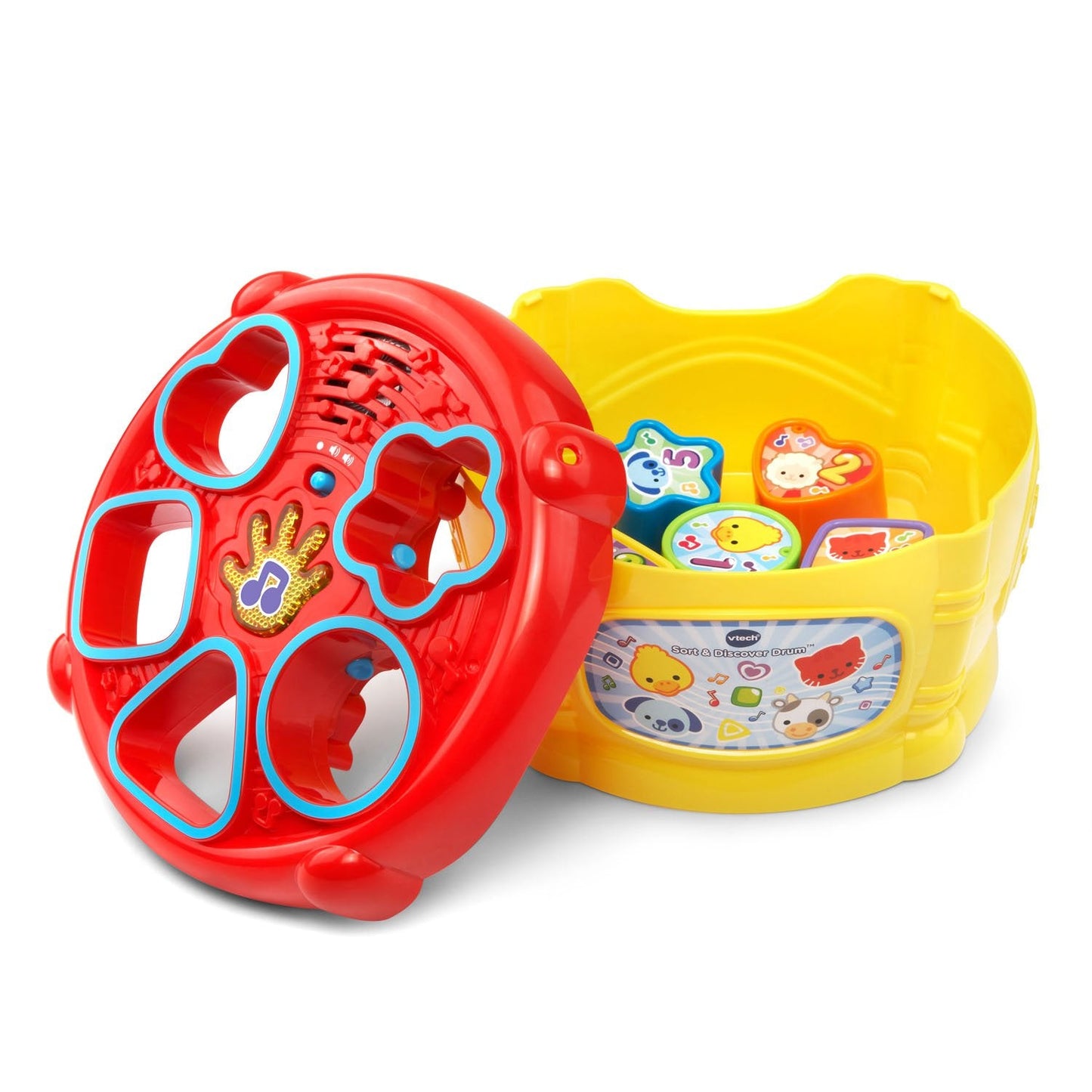 VTech Sort and Discover Drum - Yellow Baby Musical Toy for 6-36 Months