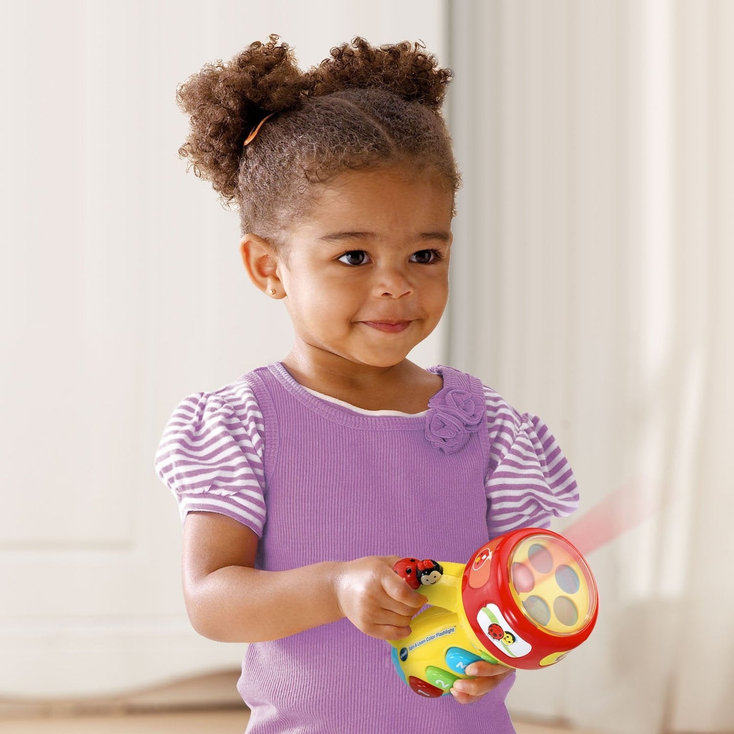VTech Spin and Learn Color Flashlight – Colorful Lights, Animal Sounds & Numbers for Toddlers
