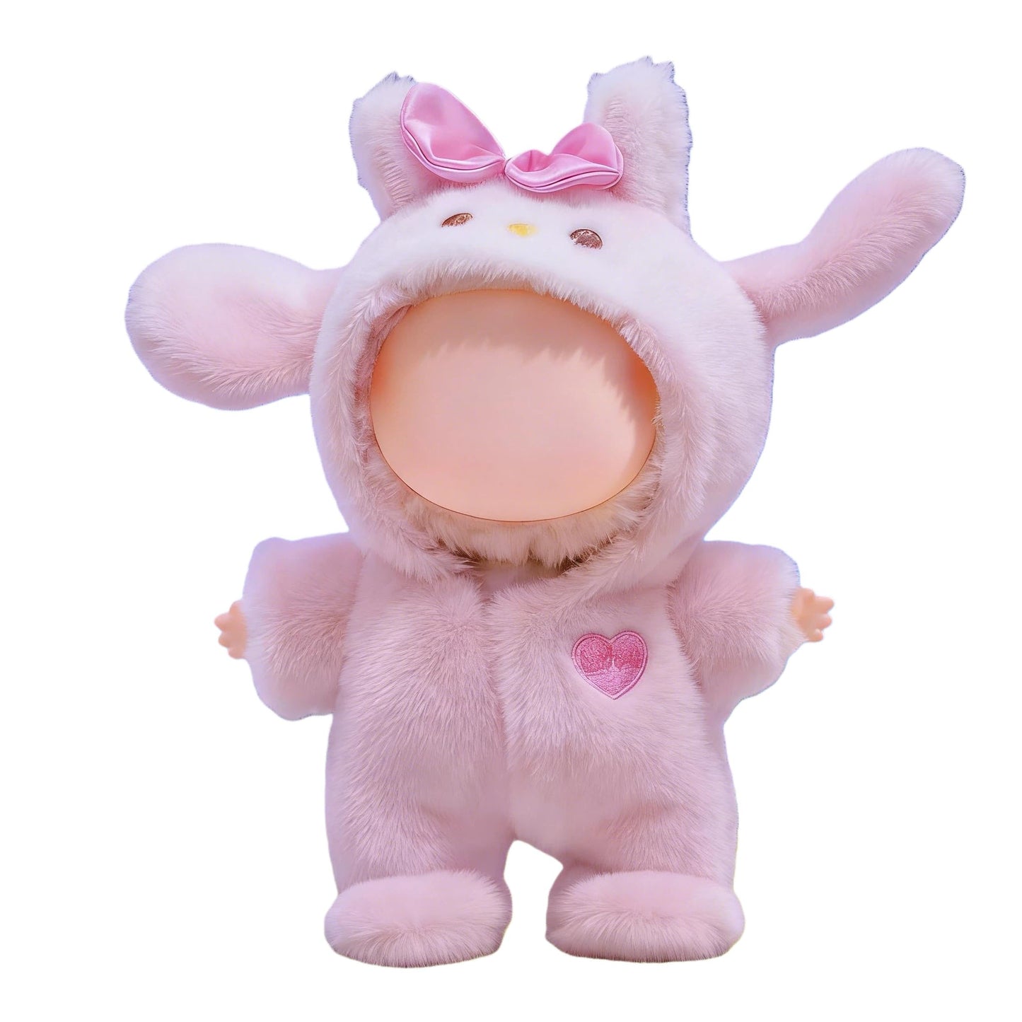 VVQUI 17cm Doll Clothes Set: Animal-Style Jumpsuit & Keychain Accessories