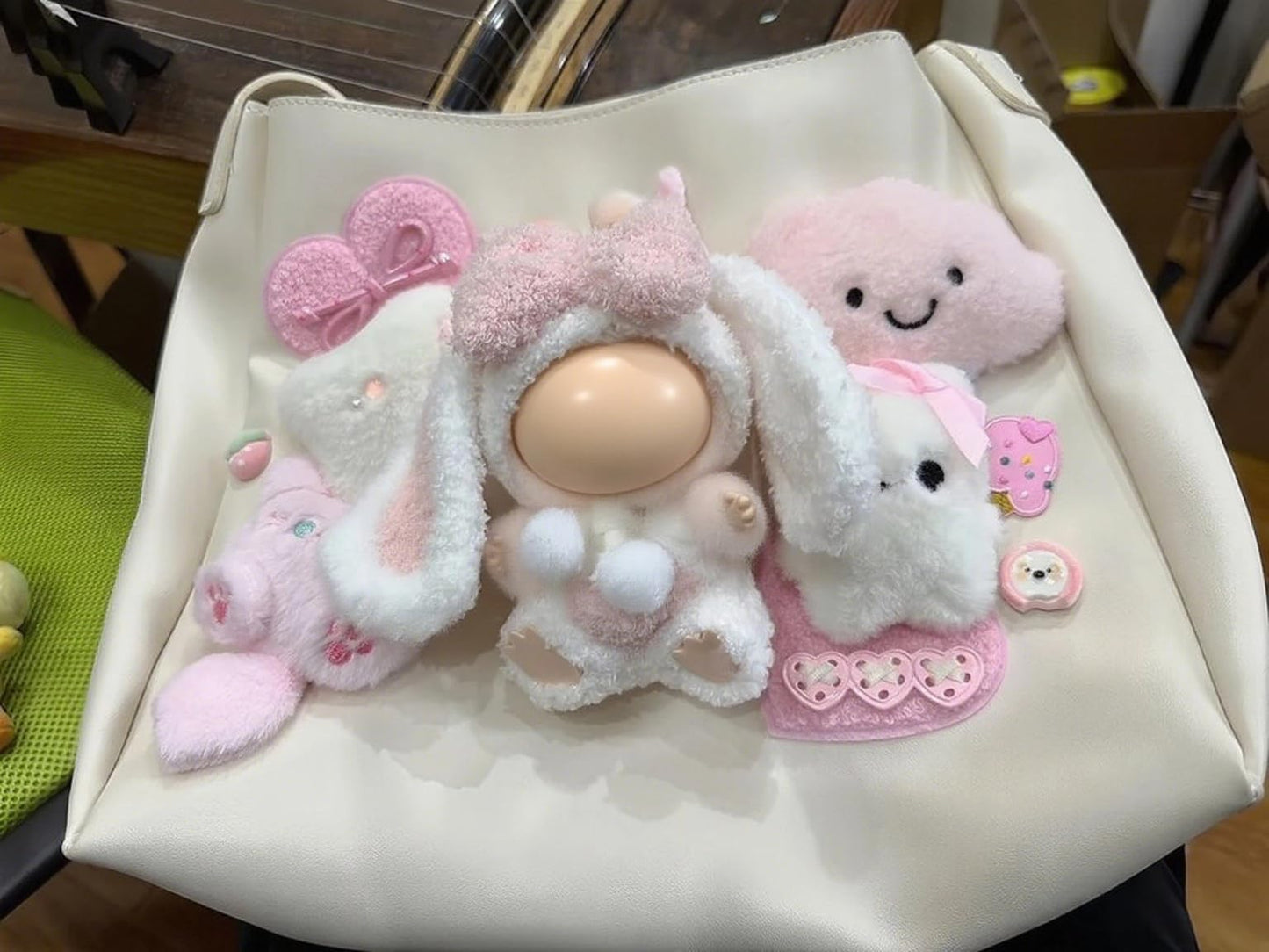 VVQUI 2026 New 17cm Doll Clothing Set | Cute Big-Eared Rabbit One-Piece Suit