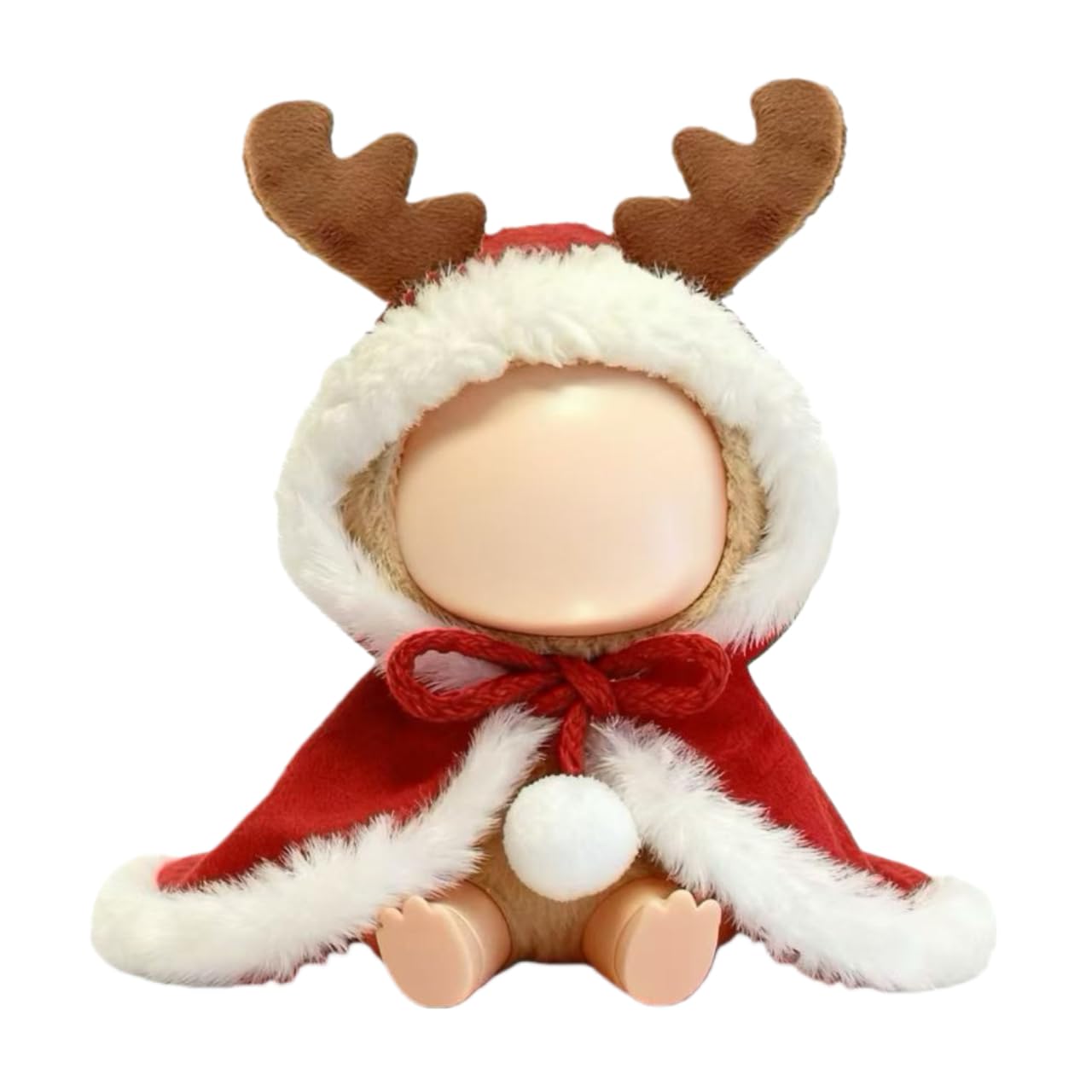 VVQUI Christmas Doll Clothes for 17cm Dolls | One-Piece Festive Cloak Set