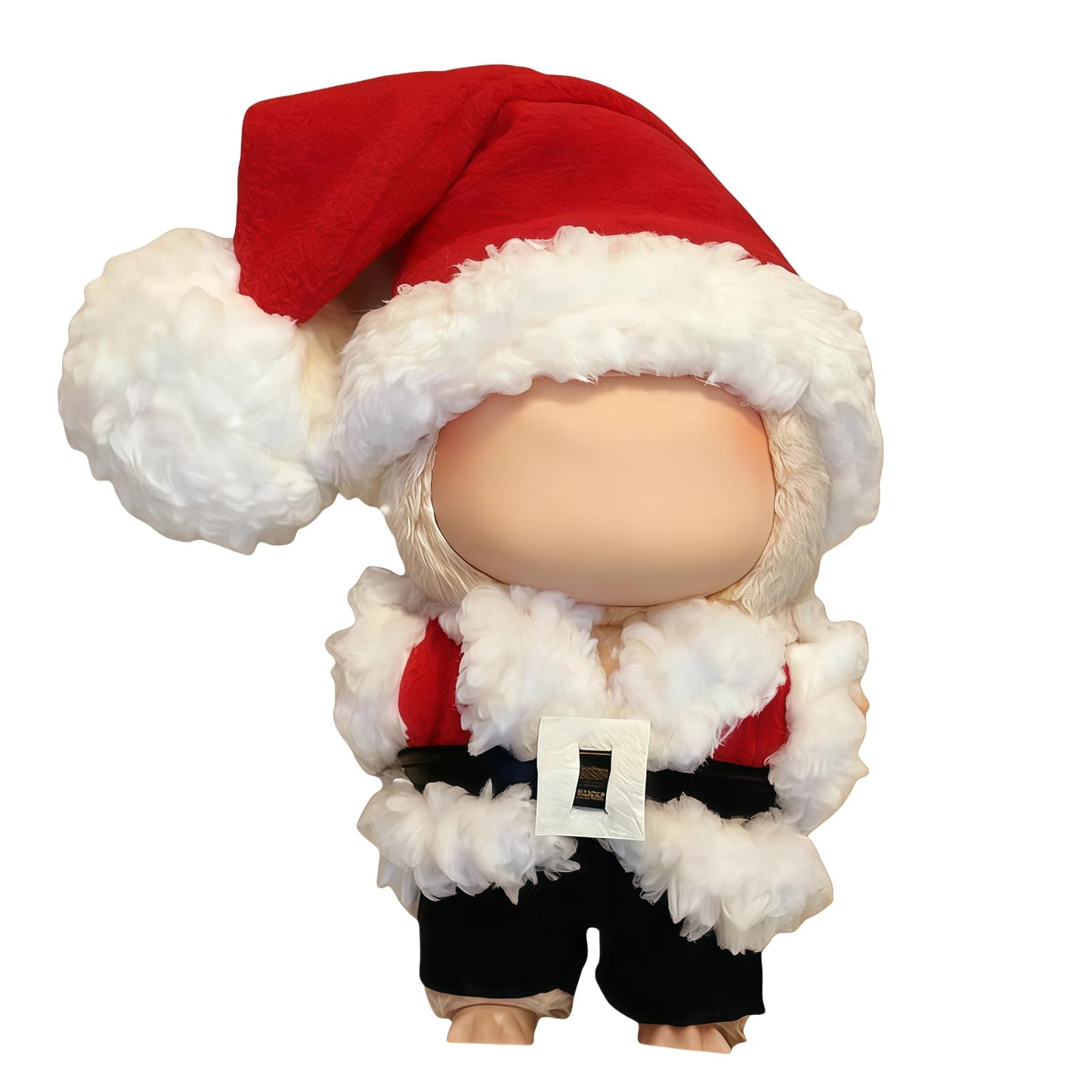 VVQUI Christmas Doll Clothes for 17cm Dolls – 4-Piece Crochet Holiday Outfit with Santa Hat
