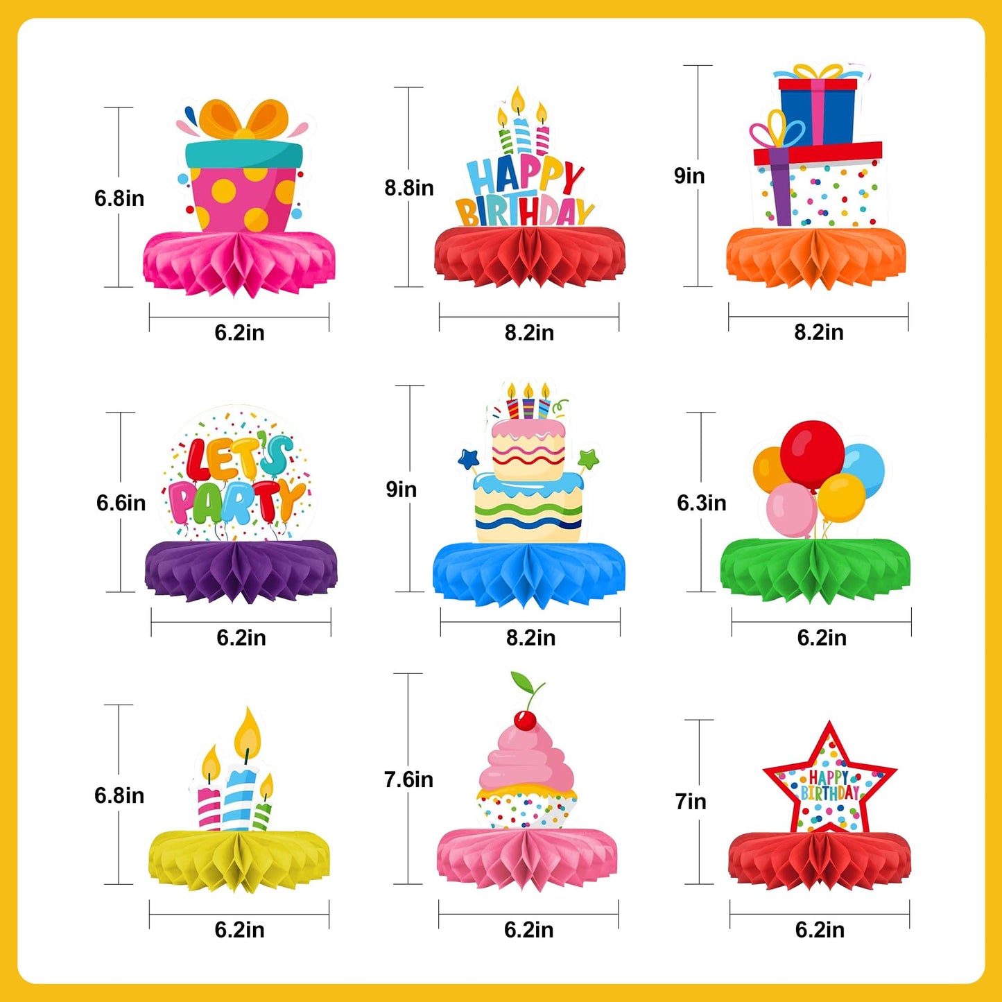 VVSBPL 127Pcs Happy Birthday Party Supplies – Dot Design Disposable Tableware Set for 24