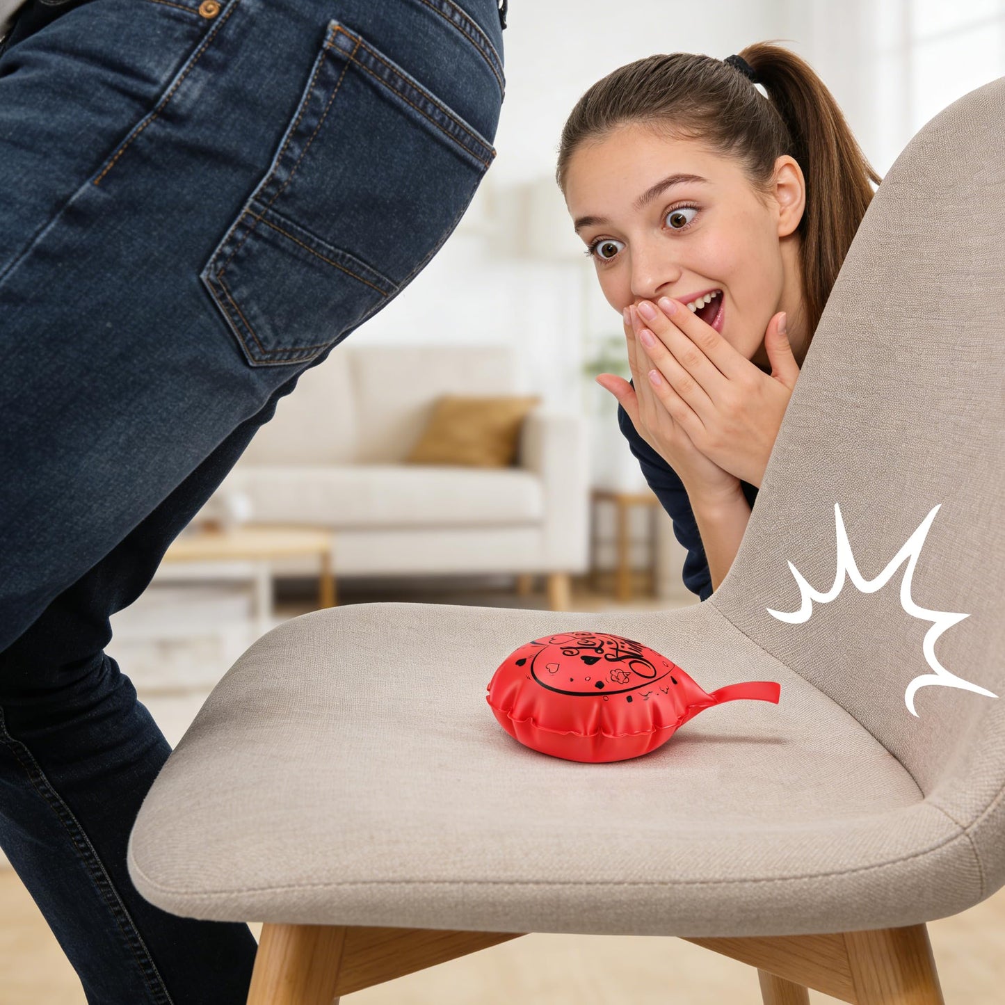 Vynium 12-Pack Valentine's Day Love Stinks Whoopie Cushions Card Set