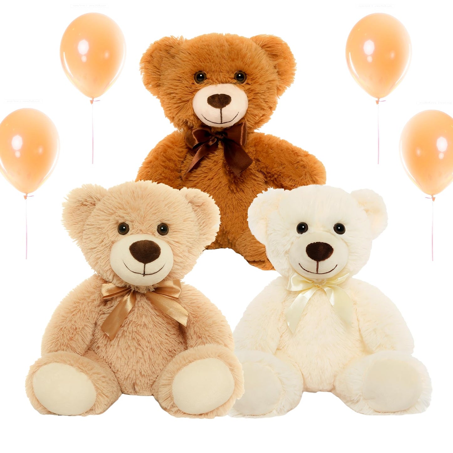 VYUSIT 3-Pack Teddy Bears — 13-Inch Soft Plush Stuffed Animals for Kids