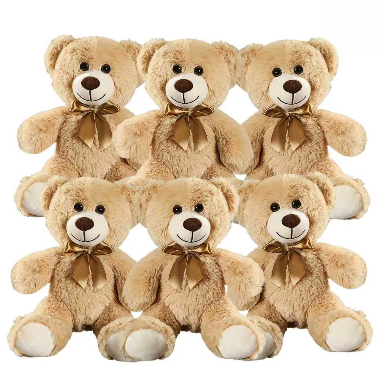 VYUSIT 6 Pcs Teddy Bear Plush Toys Bulk – 12.5-Inch Cuddly Centerpieces for Parties