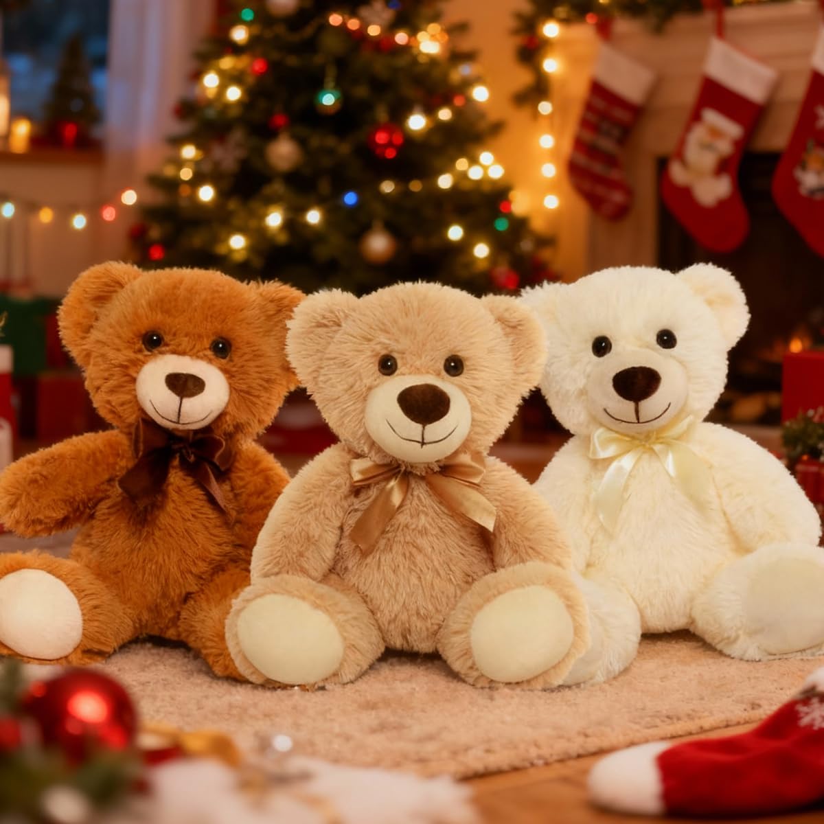 VYUSIT 3-Pack Teddy Bears — 13-Inch Soft Plush Stuffed Animals for Kids