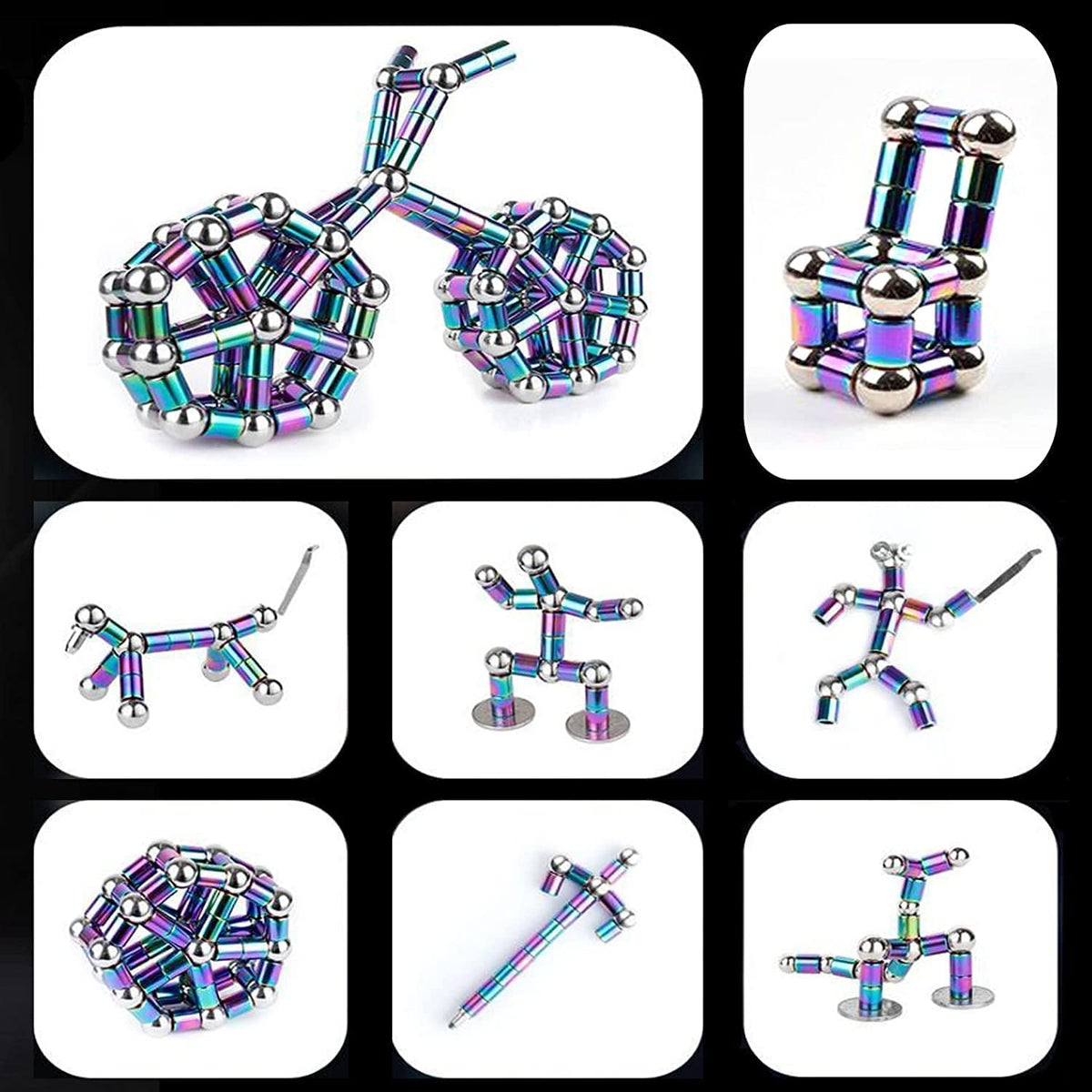 VYWmna Fidget Pen – Magnetic Deformation Pen for Focus, Stress Relief, Colorful Desk Toy