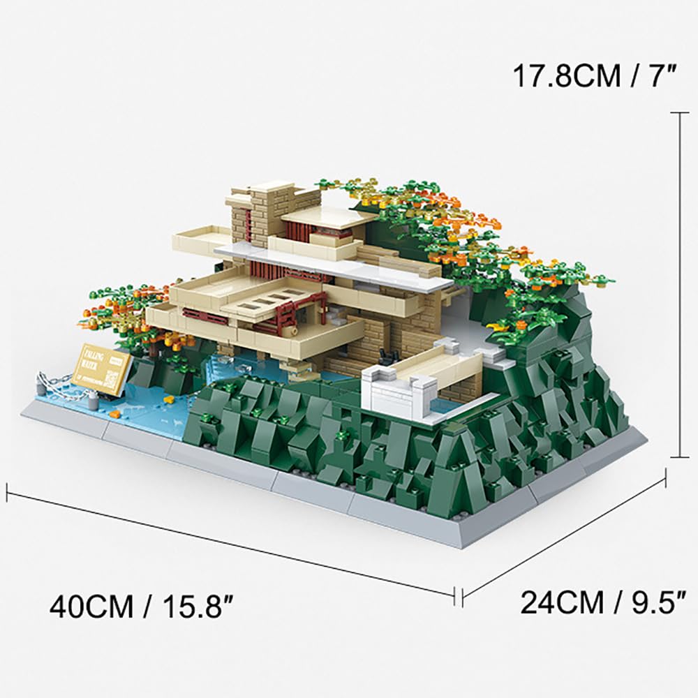 Vyytoz Fallingwater Building Set – 1221 Pieces | Architecture Blocks