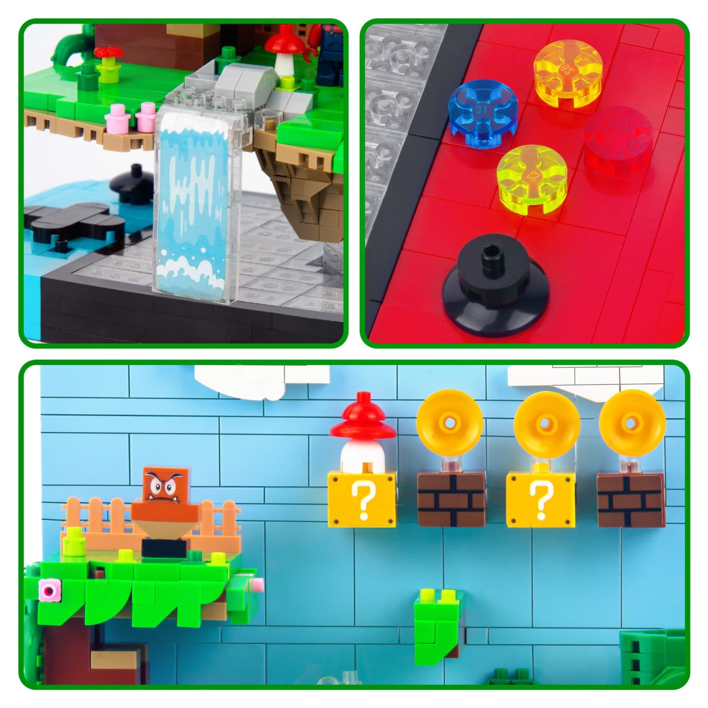 Vziimo Super Game Building Sets – 1256 Pieces | 3D Anime Scene Kit for Teens & Adults