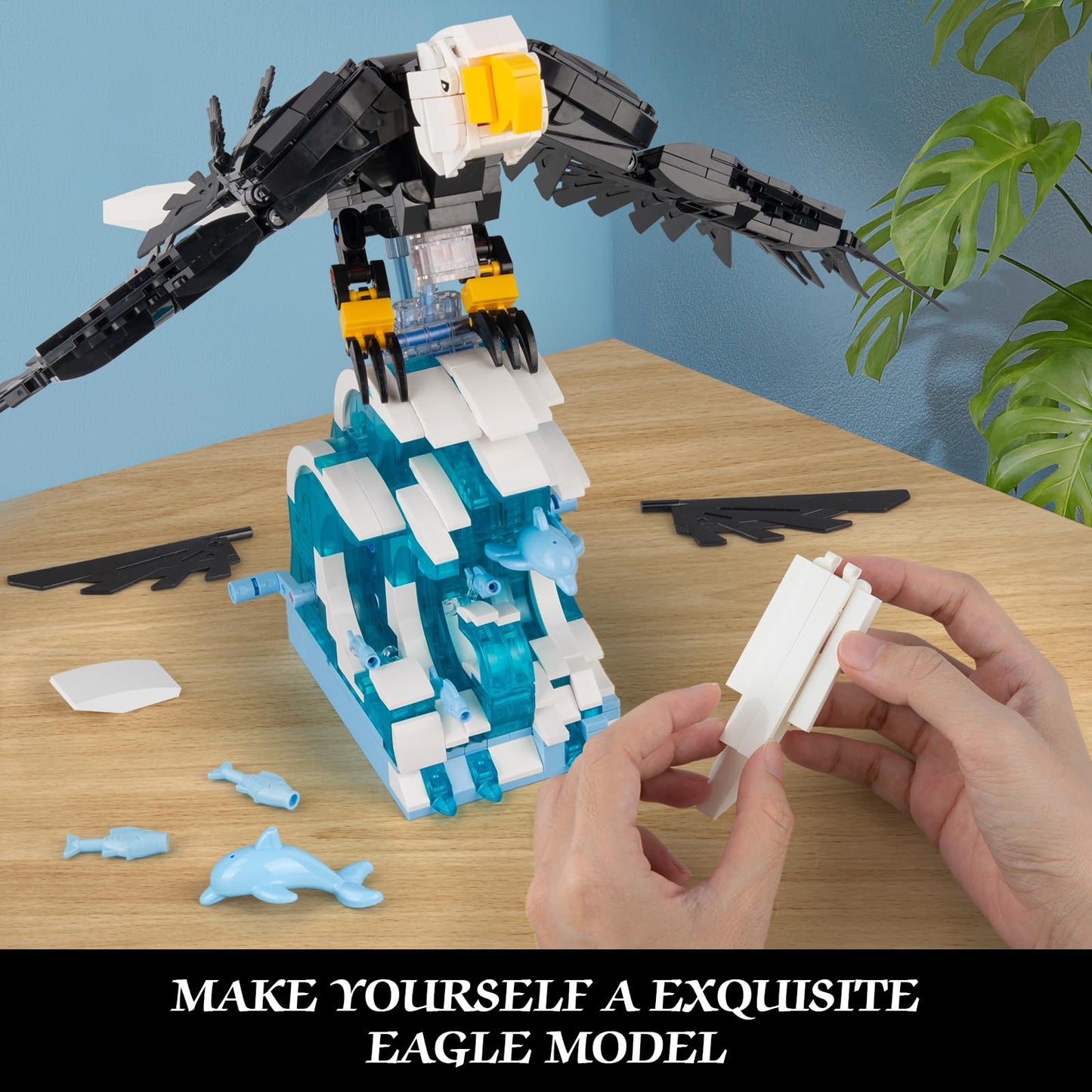 Vziimo Ideas Eagle Building Set – 1018-Piece 2-in-1 Bird Model for Adults & Teens (Eagle & Owl)