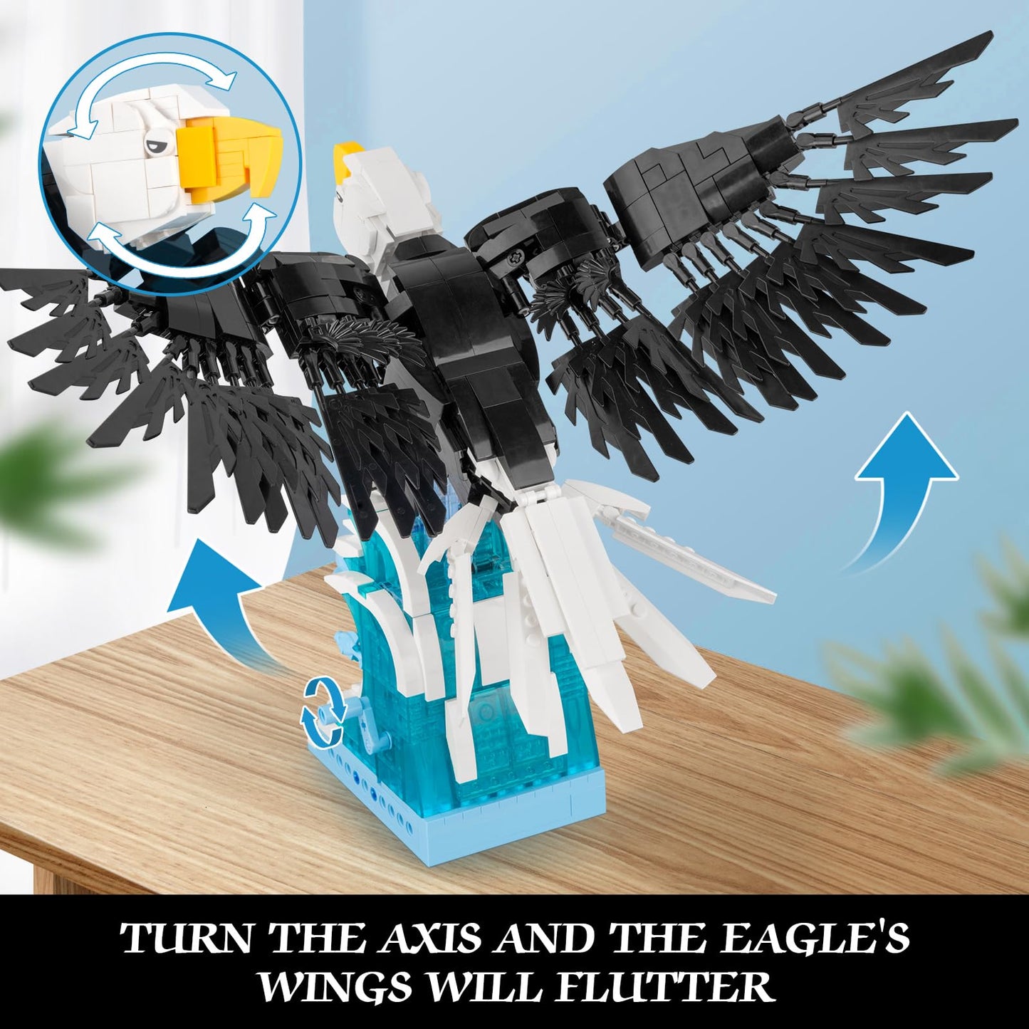 Vziimo Ideas Eagle Building Set – 1018-Piece 2-in-1 Bird Model for Adults & Teens (Eagle & Owl)