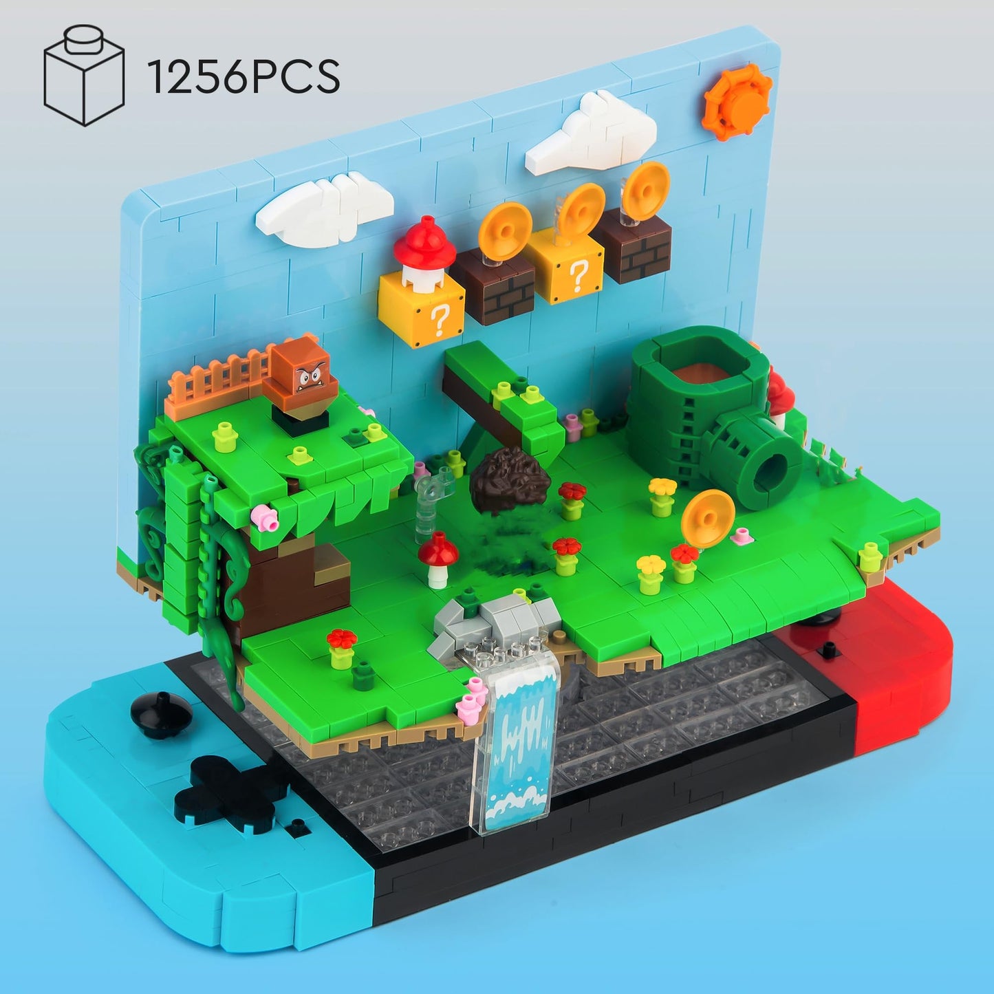 Vziimo Super Game Building Sets – 1256 Pieces | 3D Anime Scene Kit for Teens & Adults
